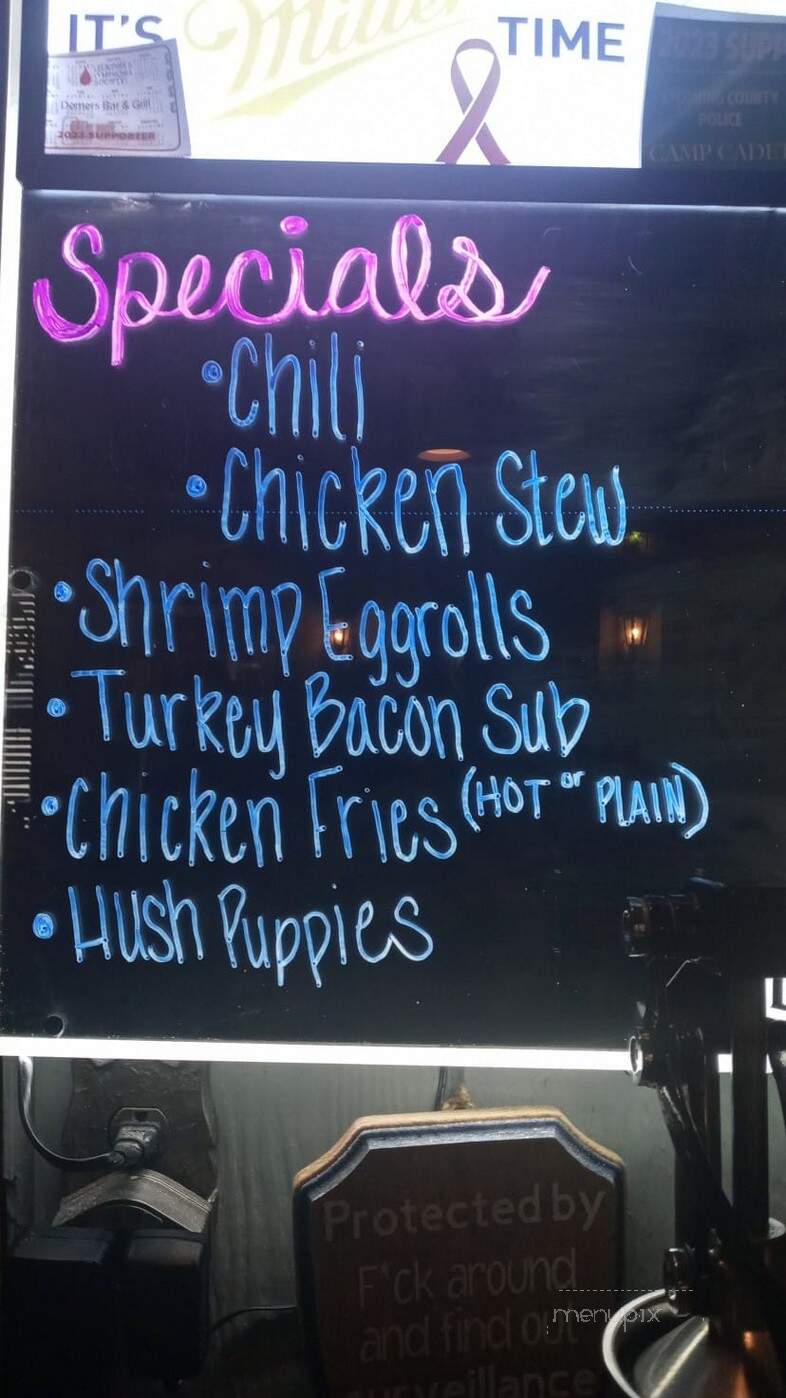 Domers Bar & Grill - Williamsport, PA menu_pic