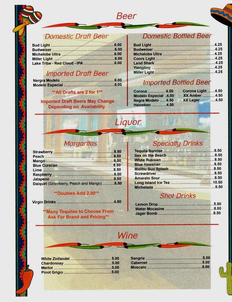 Old Mexico - Perry, FL menu_pic