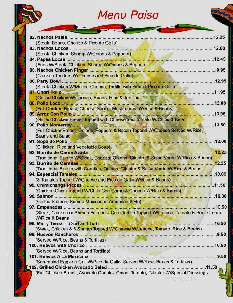 Old Mexico - Perry, FL menu_pic