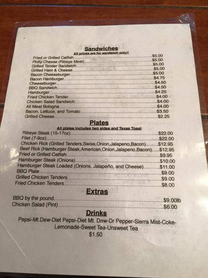 Shack - Marion, AL menu_pic
