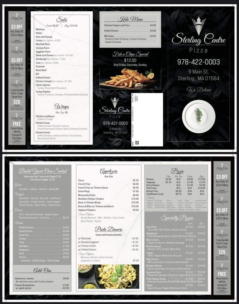 Sterling Centre Pizza - Sterling, MA menu_pic