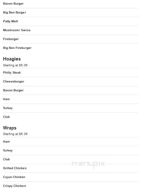 Ben Hur Cafe - Ben Hur, VA menu_pic