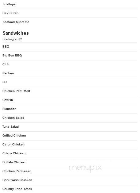 Ben Hur Cafe - Ben Hur, VA menu_pic