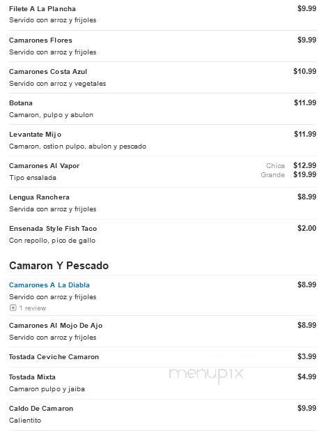 Mi Nayarit Restaurant - Delano, CA menu_pic