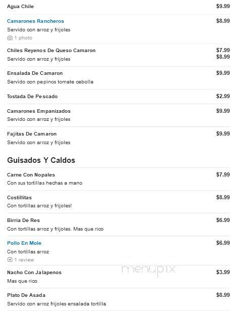Mi Nayarit Restaurant - Delano, CA menu_pic
