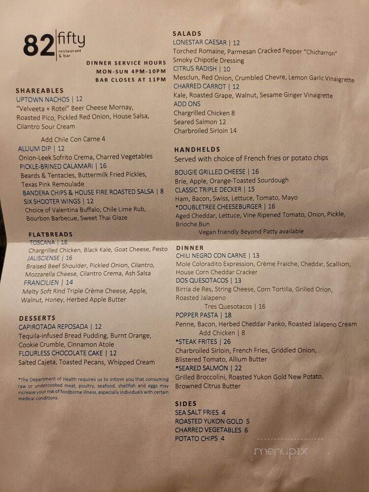 Doubletree-Campbell Centre - Dallas, TX menu_pic