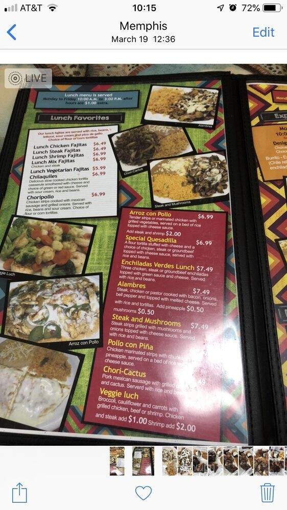El Gallo Giro - Memphis, TN menu_pic