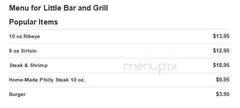Little Bar & Grill - Hazen, ND menu_pic