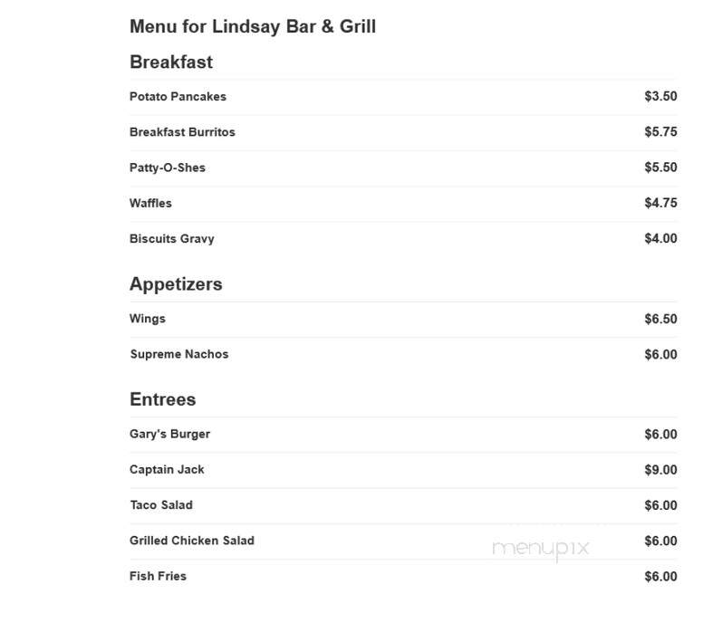 Lindsay Bar & Grill - Lindsay, NE