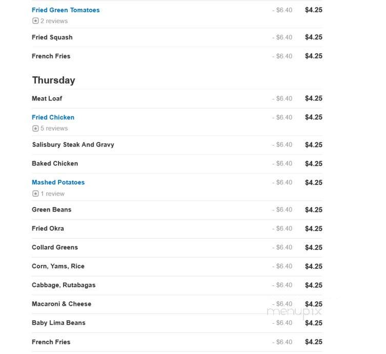 Country Road Buffet - Columbus, GA menu_pic