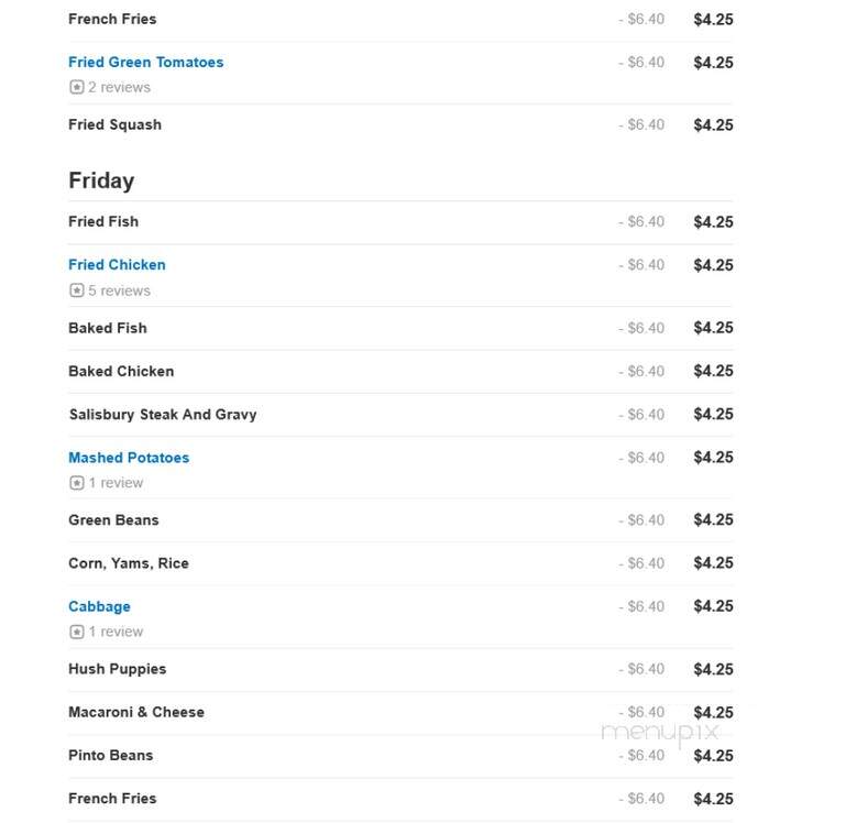 Country Road Buffet - Columbus, GA menu_pic