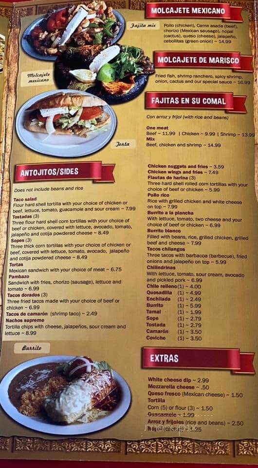 Sanchez Plaza Mexican Restauran - Grand Island, NE menu_pic