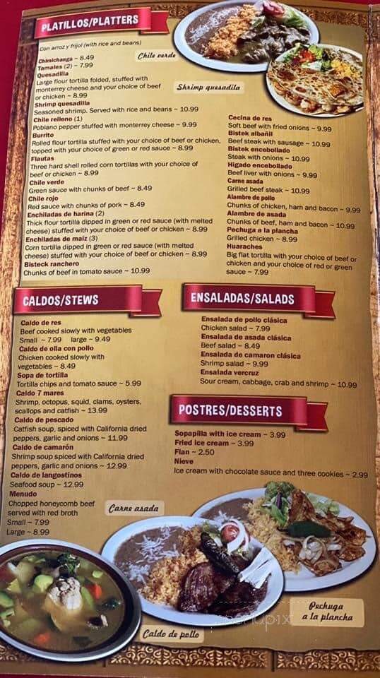 Sanchez Plaza Mexican Restauran - Grand Island, NE menu_pic