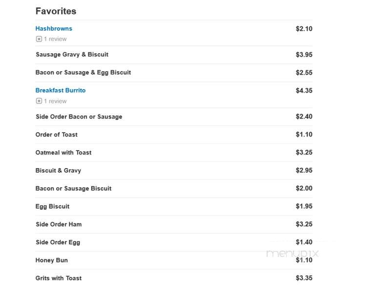 Rock Cafe - Waldron, AR menu_pic