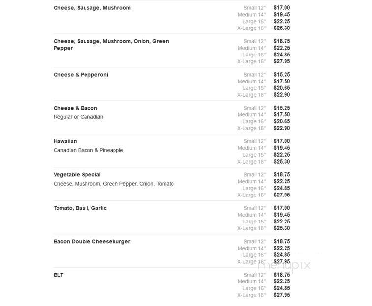 Pizza Place - Round Lake Park, IL menu_pic