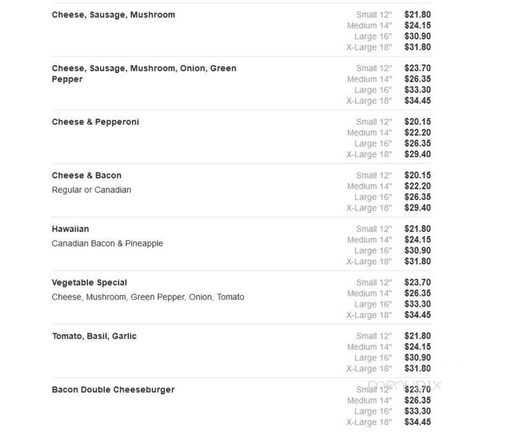Pizza Place - Round Lake Park, IL menu_pic