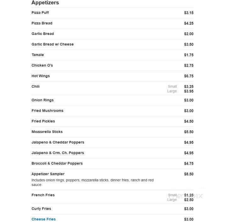 Pizza Place - Round Lake Park, IL menu_pic