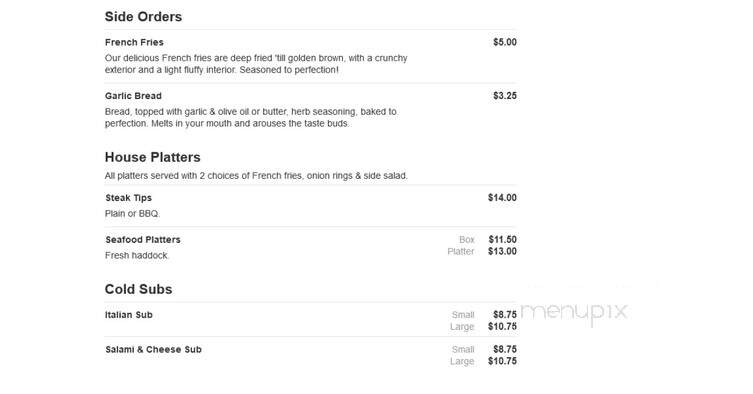 Egleston Corner Pizza - Roxbury, MA menu_pic