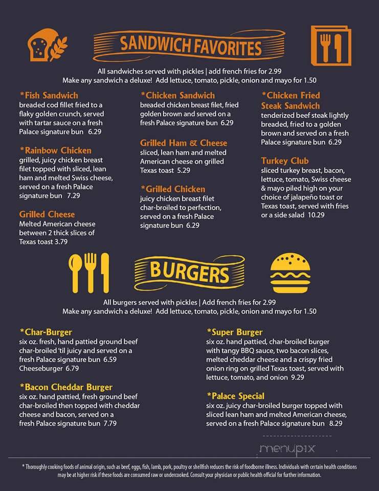 Palace - Red Cloud, NE menu_pic