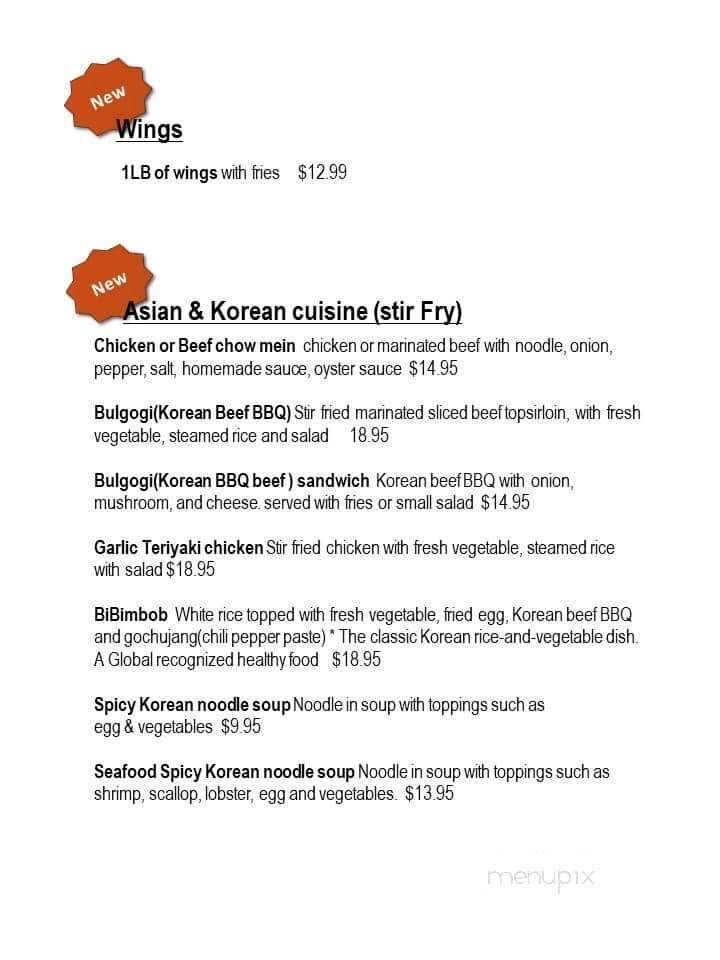Lighthouse Restaurant - Shediac, NB menu_pic