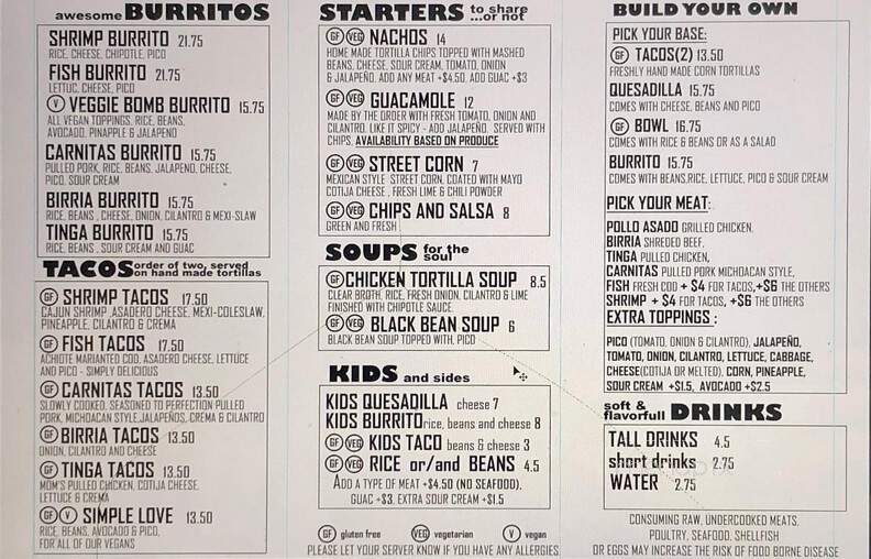 Maiz - South Kingstown, RI menu_pic