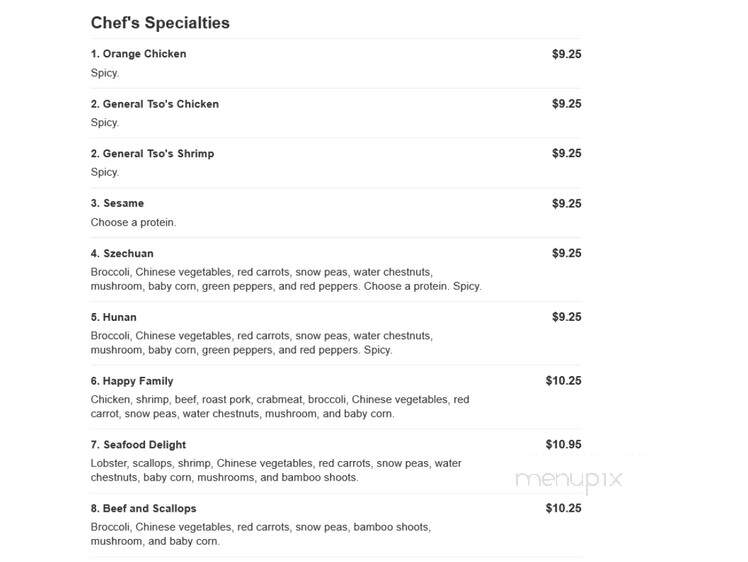 China Dragon - Danville, VA menu_pic