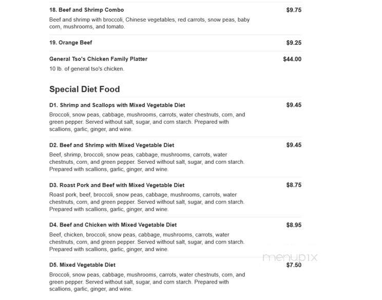 China Dragon - Danville, VA menu_pic