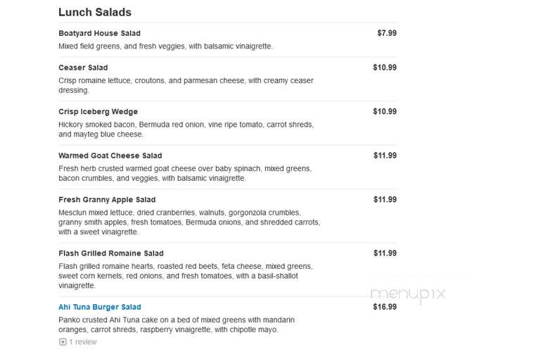 BoatHouse - Stamford, CT menu_pic