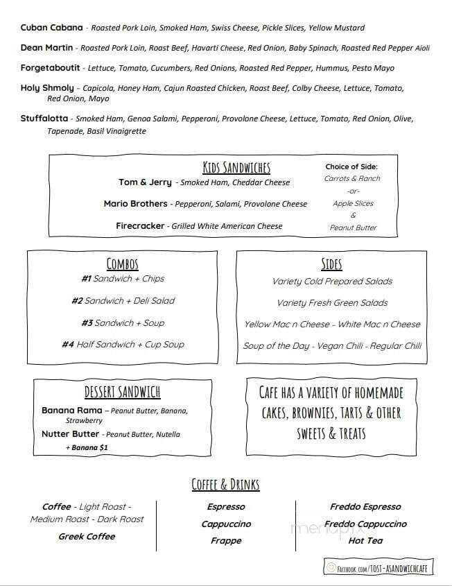 Tost - Lakewood, OH menu_pic