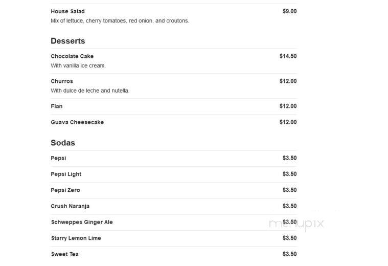 Cow Steakhouse - Kissimmee, FL menu_pic