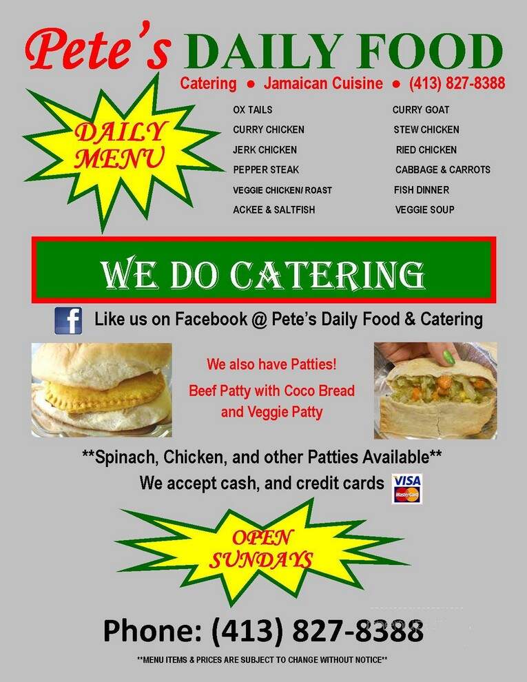 Pete's Daily Food - Springfield, MA menu_pic