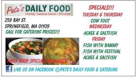 Pete's Daily Food - Springfield, MA menu_pic
