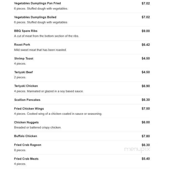 Wha May Kitchen - Florence, NJ menu_pic