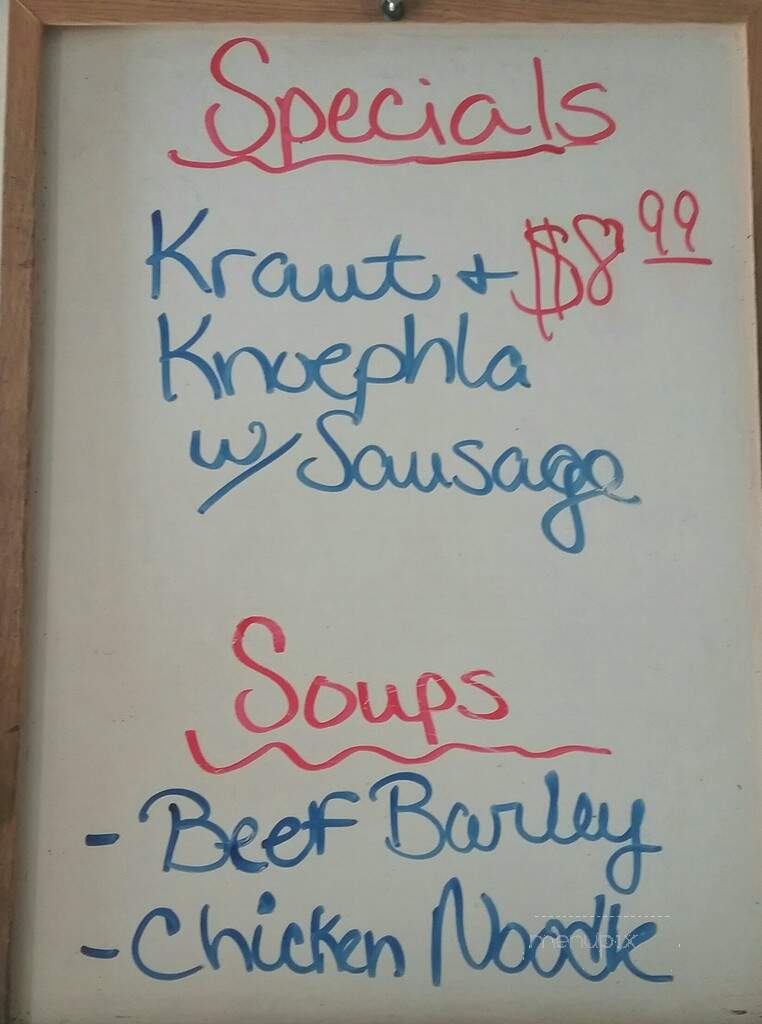 Sunset Inn - New Salem, ND menu_pic
