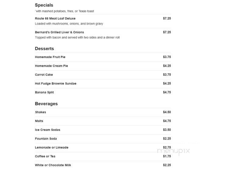 Bette's Kitchen - Manderson-White Horse Creek, SD menu_pic