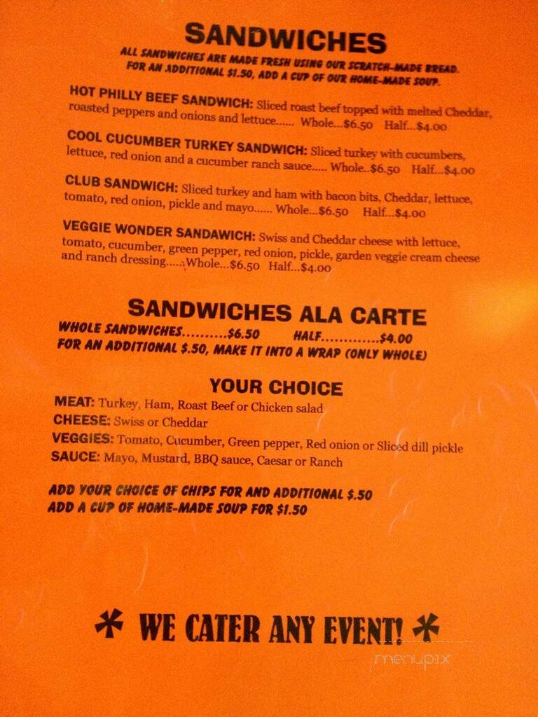 Calf Fiend Cafe - Redwood Falls, MN menu_pic