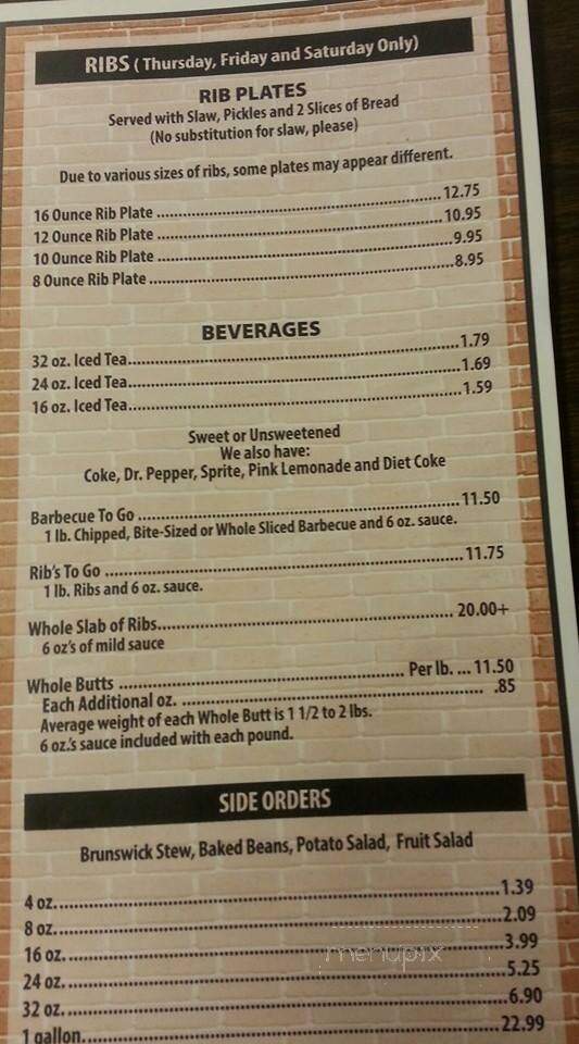Smokey Pig Barbecue - Phenix City, AL menu_pic