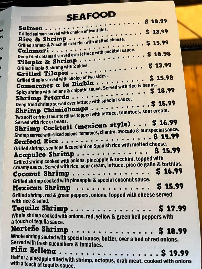 Tequila's Sports Bar and Grill - Martinsville, VA menu_pic