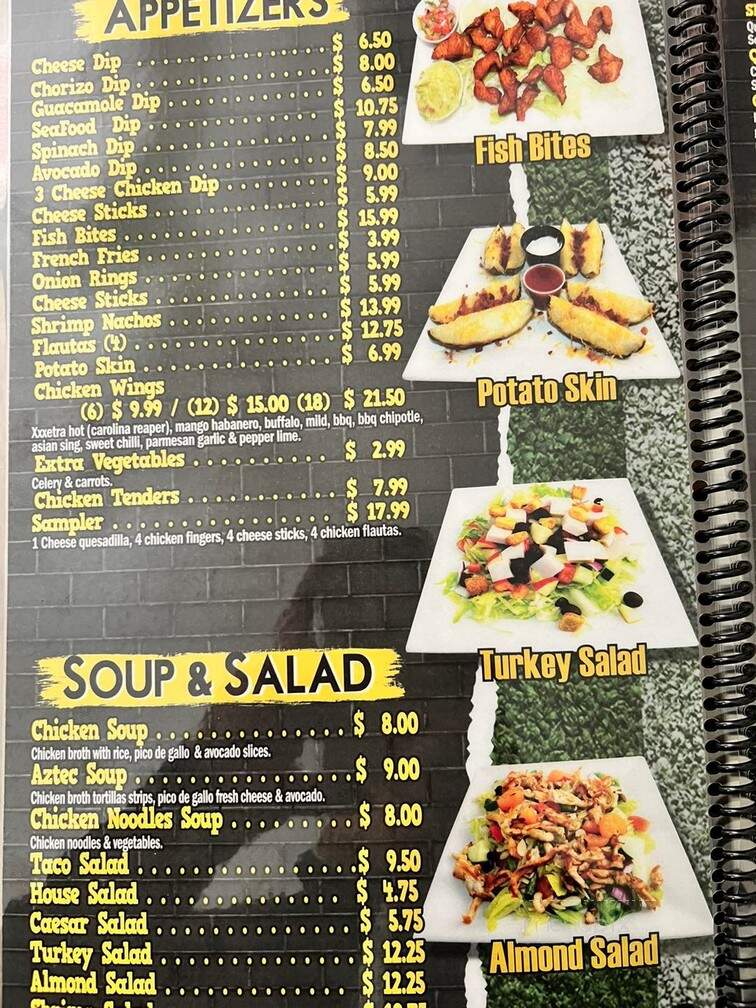 Tequila's Sports Bar and Grill - Martinsville, VA menu_pic
