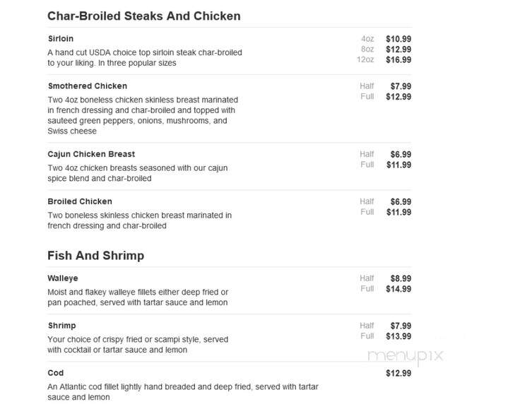 Duck In and Eat Restaurant - Blackduck, MN menu_pic
