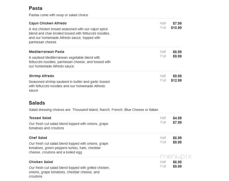 Duck In and Eat Restaurant - Blackduck, MN menu_pic