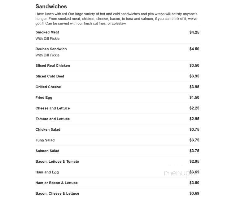 White Horse Bar & Grill - Johnson, NE menu_pic