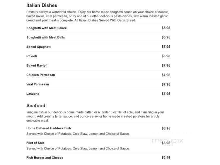 White Horse Bar & Grill - Johnson, NE menu_pic