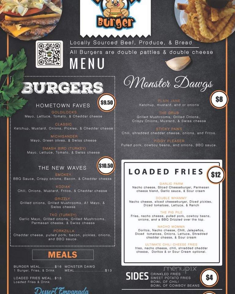 Baby Bear Burger - Jackson, MI menu_pic
