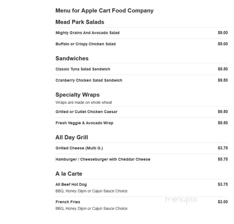 Apple Cart Food Co - New Canaan, CT menu_pic