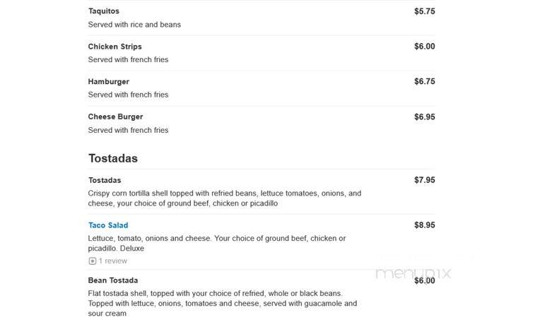 La Palma - Hermiston, OR menu_pic