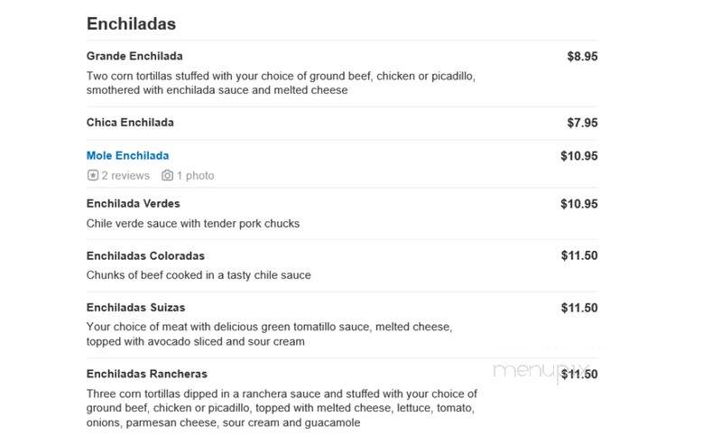La Palma - Hermiston, OR menu_pic