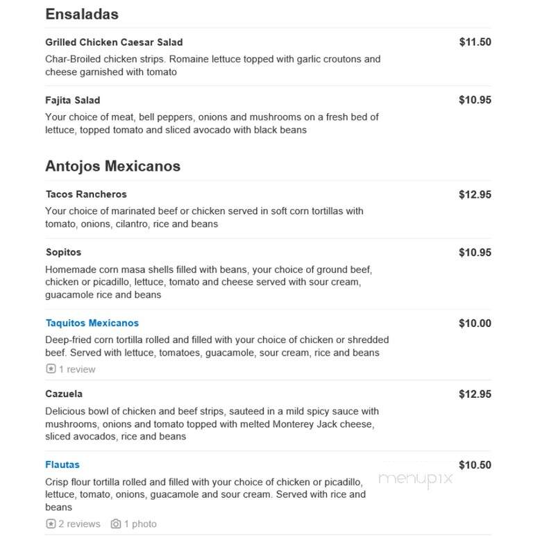 La Palma - Hermiston, OR menu_pic