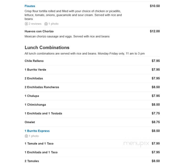 La Palma - Hermiston, OR menu_pic