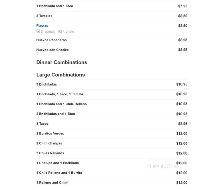 La Palma - Hermiston, OR menu_pic